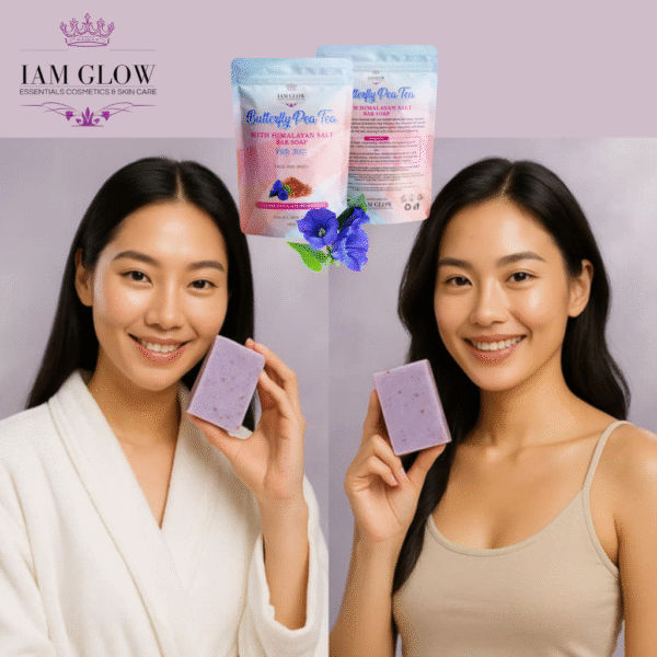 I AM Glow Essentials Himalayan Butterfly Pea Tea Bar Soap – 135g - Image 4