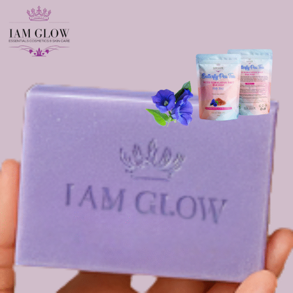 I AM Glow Essentials Himalayan Butterfly Pea Tea Bar Soap – 135g - Image 2